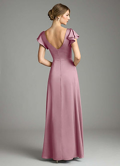 Azazie Omari Bridesmaid Dresses Vintage Mauve A-Line Stretch Satin Dress image2
