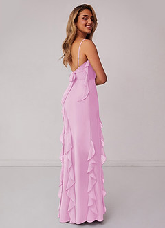 Barbie ♥ Azazie Vestidos de madrinha de casamento Vestir Rosa Doce de Chiffon de Bainha com Arco image2
