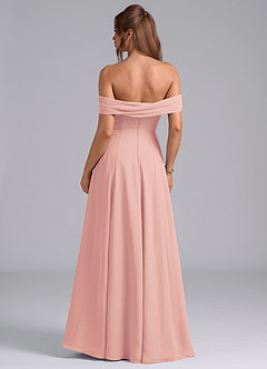 Azazie Almina Bridesmaid Dresses Rosette A-Line Off the Shoulder Chiffon Convertible Dress image2