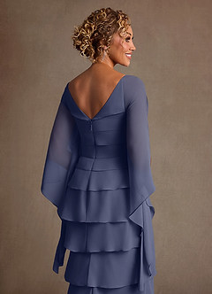 Azazie Arabinda Klänningar till brudens mor Klä Tubklänning i Chiffong Rynkad Stormig image6