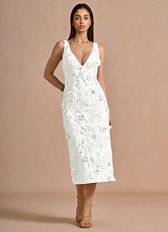 Robe Mi-Longue Blanc Norisse image5
