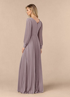 Azazie Zina Mother of the Bride Dresses Dusk A-Line Pleated Chiffon Dress image3