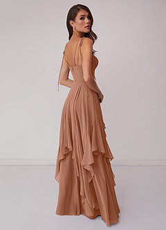 Barbie ♥ Azazie Bridesmaid Dresses Bronzer A-Line Bow Chiffon Dress image3