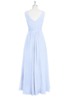 Azazie Pierrette Bridesmaid Dresses Ice A-Line Pleated Chiffon Dress image8