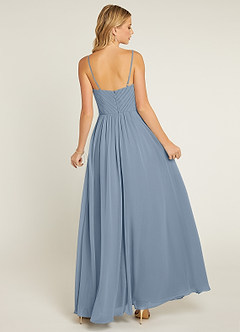 Azazie Shannon Final Sale Agave A-Line Pleated Chiffon Dress image2