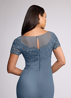 Azazie Susan Mother of the Bride Dresses Twilight Sheath Lace Stretch Crepe Dress image5