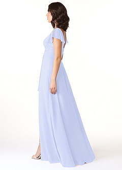 Azazie Omari Bridesmaid Dresses Lavender A-Line Chiffon Dress image3