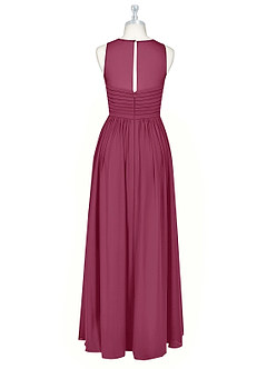 Azazie Nina Bridesmaid Dresses Mulberry A-Line Pleated Chiffon Dress image7
