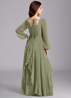 Azazie Clara Junior Klänning av A-Line i Chiffong Blouson image8