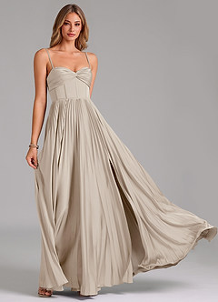 Azazie Tyla Bridesmaid Dresses Frost A-Line Sweetheart Neckline Stretch Satin Dress image5