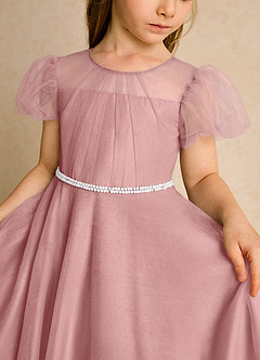 Azazie Duckie Flower Girl Klänningar Klänning Balklänning i Tyll Plisserad image6
