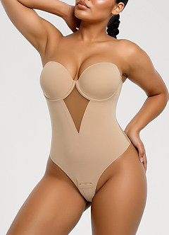 front Olkaimeton kuppimainen saumaton stringibody
