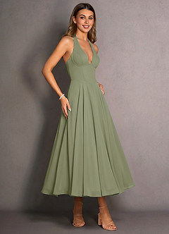 Isabeau Pistachio Maxi Dress image4