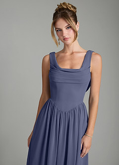 Azazie Novi Bridesmaid Dresses Stormy A-Line Pleated Chiffon Dress image6
