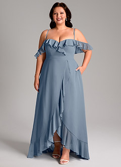 Azazie Lyra Bridesmaid Dresses Twilight A-Line Chiffon Convertible Dress image16