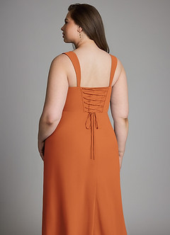 Azazie Agustina Bridesmaid Dresses Cinnamon Mermaid Corset Chiffon Dress image13