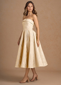 Cecilia Vintage Champagne Midi Dress image5