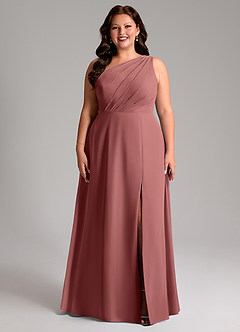 Azazie Phaedra Jurken voor bruidsmeisjes Jurk van Chiffon met A-Lijn One-Shoulder Amethist image9