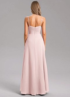 Azazie Terese Brautjungfernkleider A-Linie Plissee Chiffon Kleid Zartrosa image2