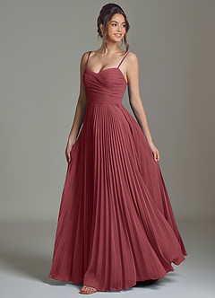 Azazie Catie Bridesmaid Dresses Merlot A-Line Sweetheart Neckline Chiffon Dress image5