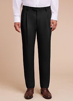 front Owen Noir Pantalon de costume léger et ajusté