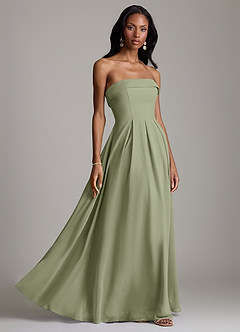 Azazie Lucienne Bridesmaid Dresses Pistachio A-Line Strapless Chiffon Convertible Dress image6