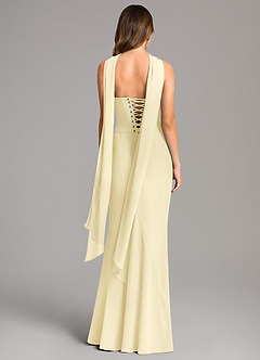 Azazie Sorrel Bridesmaid Dresses Lemon Sorbet Mermaid Corset Chiffon Dress image5