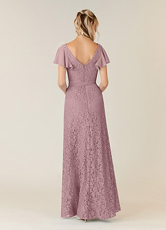 Azazie Knox Mother of the Bride Dresses Dusty Rose A-Line V-Neck Chiffon Dress image2