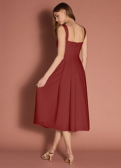 Elior Terracotta Bow Midi Dress image7