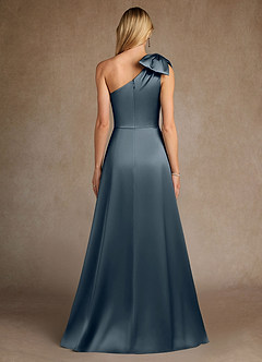 Azazie Easton Mother of the Bride Dresses Twilight A-Line One Shoulder Stretch Satin Dress image3