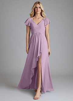 Azazie Omari Bridesmaid Dresses Wisteria A-Line Chiffon Dress image3