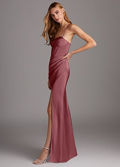 Azazie Brookelle Bridesmaid Dresses Desert Rose Sheath Sweetheart Corset Stretch Satin Dress image5