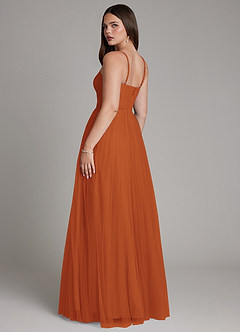 Azazie Teagan Bridesmaid Dresses Cinnamon A-Line Sweetheart Neckline Tulle Dress image5