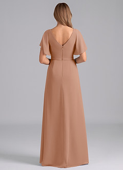 Azazie Ambrosia Abiti da Damigella Abito A-Line in Chiffon Plissettato Champagne Rosa image6