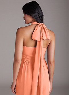 Azazie Lamara Bridesmaid Dresses Sunset Off the Shoulder Chiffon Convertible Jumpsuit image10