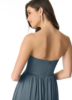 Azazie Morana Bridesmaid Dresses Twilight A-Line Off the Shoulder Stretch Satin Convertible Dress image8