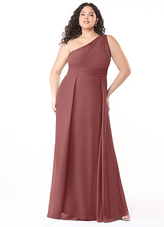 Azazie Dallas Bridesmaid Dresses Amethyst A-Line One Shoulder Chiffon Dress image6