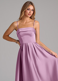 Azazie Lucienne Bridesmaid Dresses Wisteria A-Line Strapless Stretch Satin Convertible Dress image2