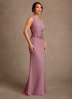 Azazie Kathie Mother of the Bride Dresses Vintage Mauve Mermaid Lace Chiffon Dress image3
