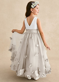 Azazie Vi Flower Girl Klänningar Klänning A-Line i Tyll Ärmlös image1