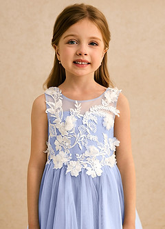 Azazie Mixie Flower Girl Dresses Ice Ball-Gown Lace Dress image7