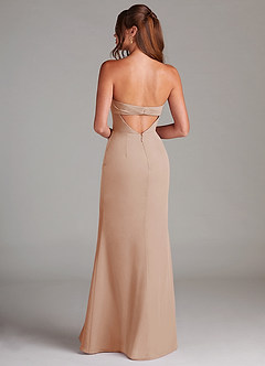 Azazie Leonis Bridesmaid Dresses English Rose Sheath Strapless Chiffon Convertible Dress image5