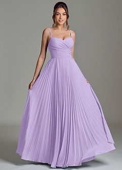 Azazie Catie Bridesmaid Dresses Lilac A-Line Sweetheart Neckline Chiffon Dress image3