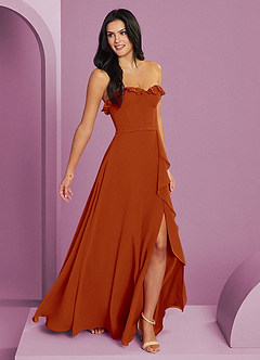 Barbie ♥ Azazie Bridesmaid Dresses Paprika A-Line Sweetheart Neckline Chiffon Dress image10