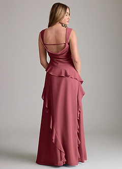 Azazie Sloane Bridesmaid Dresses Merlot A-Line Sweetheart Neckline Chiffon Dress image2