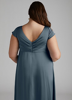 Azazie Allessia Abiti da damigella d'onore premaman Abito A-Line Plissettato Raso Elasticizzato Floor-Length image12