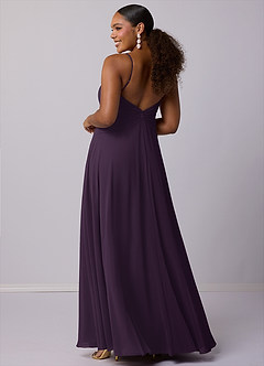 Barbie ♥ Azazie Bridesmaid Dresses Plum A-Line Chiffon Dress image8