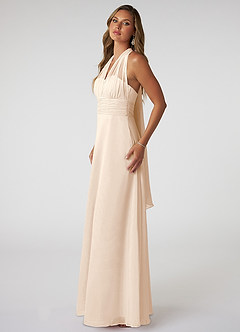 Azazie Fifi Bridesmaid Dresses White Alabaster A-Line Strapless Chiffon Convertible Dress image5