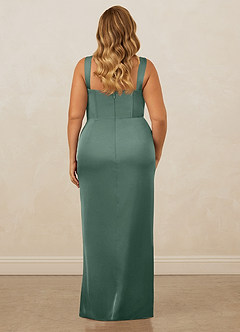 Christian Siriano Bridal for Azazie 1017 Bridesmaid Dresses Eucalyptus Sheath Sweetheart Neckline Stretch Satin Dress image11
