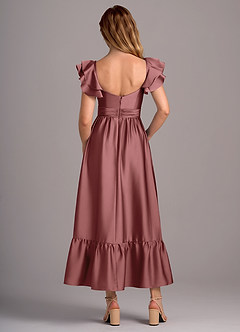 Azazie Anaya Bridesmaid Dresses Amethyst A-Line Sweetheart Neckline Stretch Satin Convertible Dress image2
